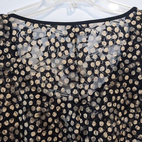 Zim & Zoe Imogen Overlay Tunic Blouse Sheer Black Dotted Top Size 22/24 NWT - Picture 9 of 16